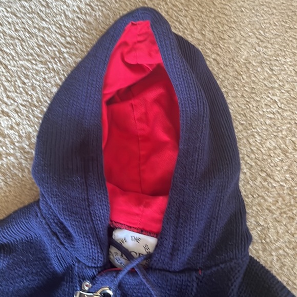 Vtg FCP nautical grandpa fisherman cabin preppy hooded cardigan sz XL - Picture 9 of 10